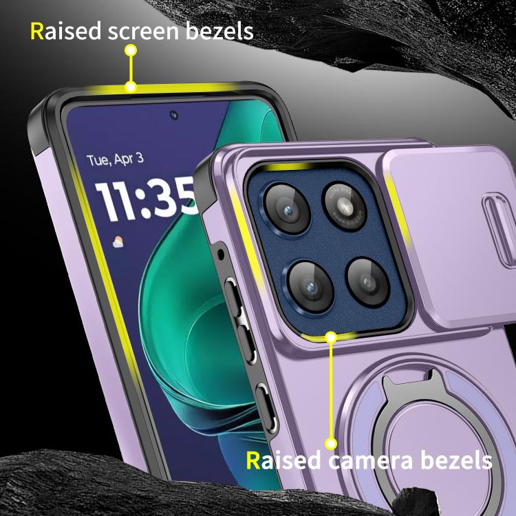 For Motorola Moto G Stylus 5G 2025 Sliding Camshield Ring Holder Phone Case