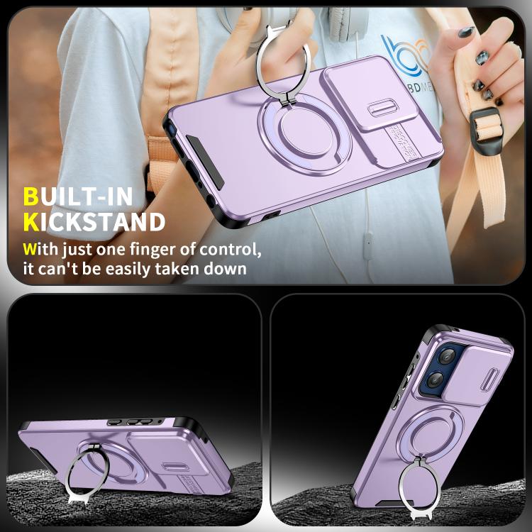 For Motorola Moto G Stylus 5G 2025 Sliding Camshield Ring Holder Phone Case