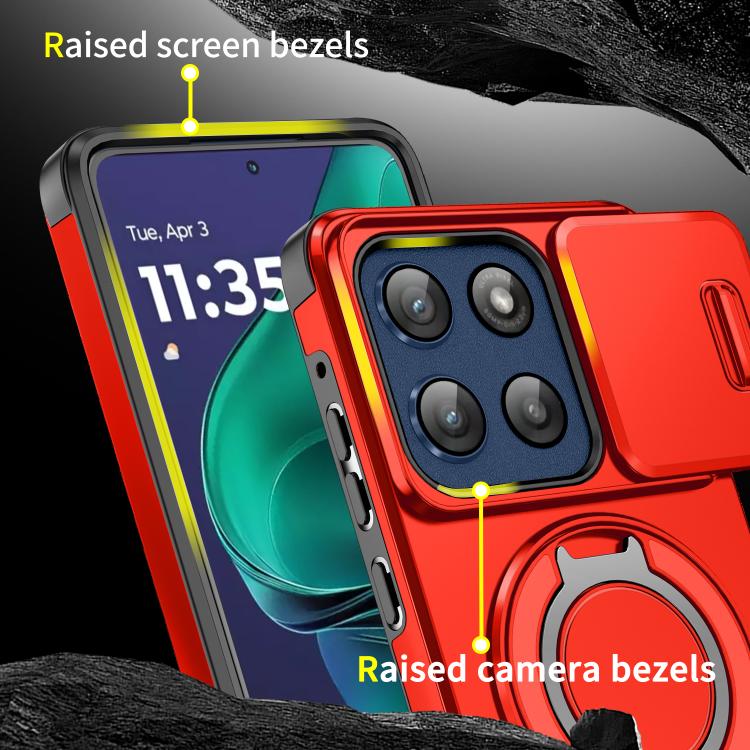 For Motorola Moto G Stylus 5G 2025 Sliding Camshield Ring Holder Phone Case