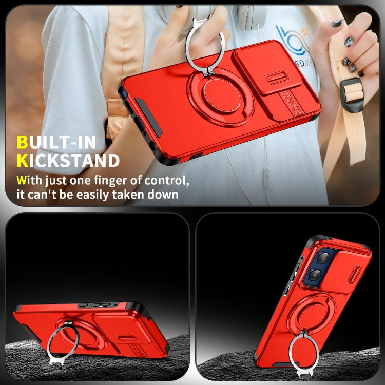 For Motorola Moto G Stylus 5G 2025 Sliding Camshield Ring Holder Phone Case
