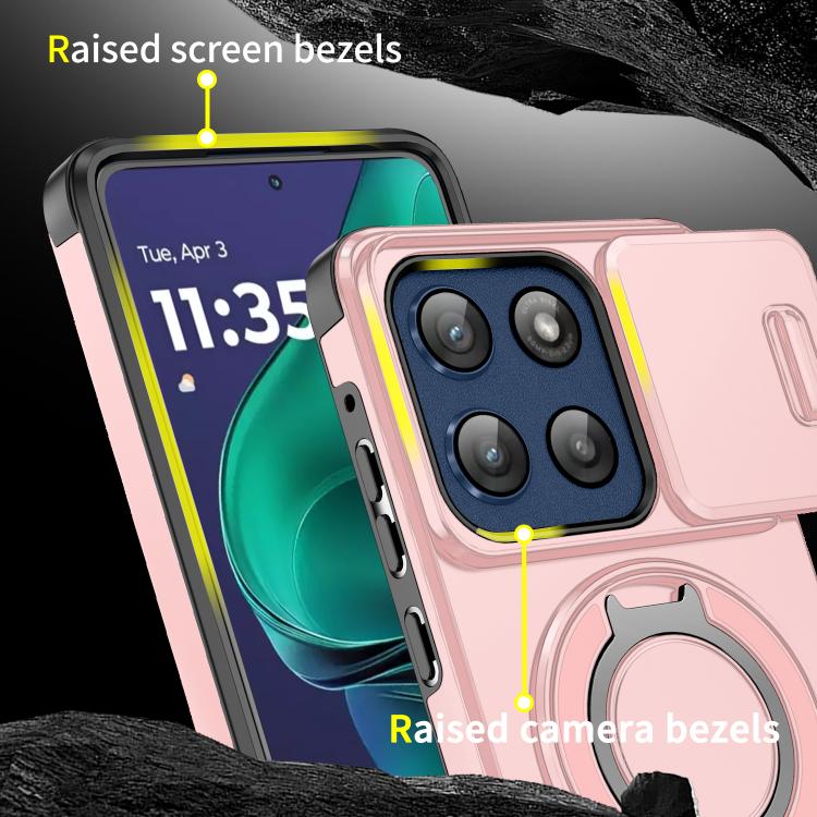 For Motorola Moto G Stylus 5G 2025 Sliding Camshield Ring Holder Phone Case