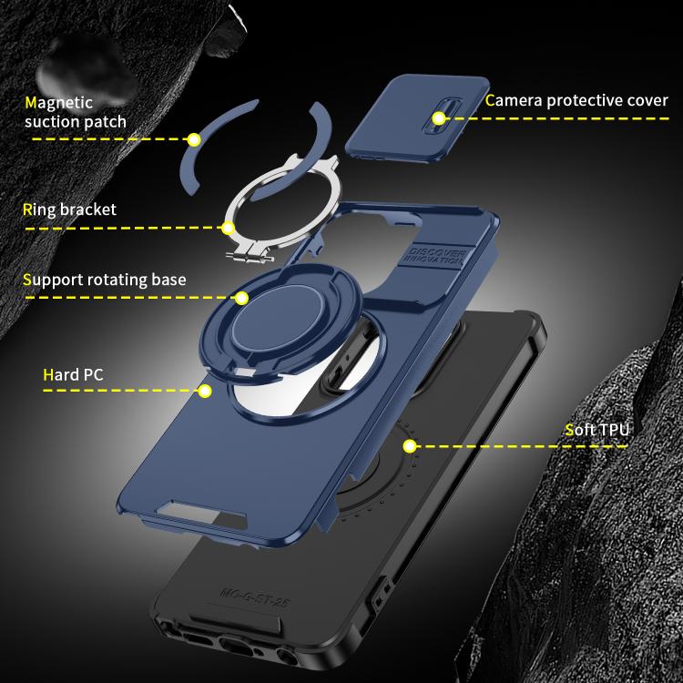 For Motorola Moto G Stylus 5G 2025 Sliding Camshield Ring Holder Phone Case