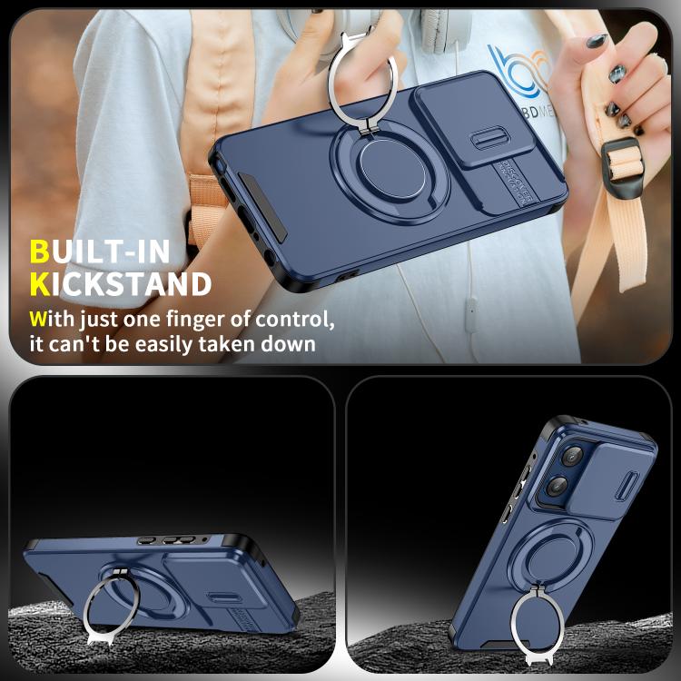 For Motorola Moto G Stylus 5G 2025 Sliding Camshield Ring Holder Phone Case