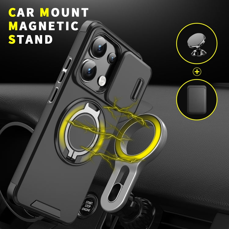 For Redmi Note 13 4G Sliding Camshield Ring Holder Phone Case