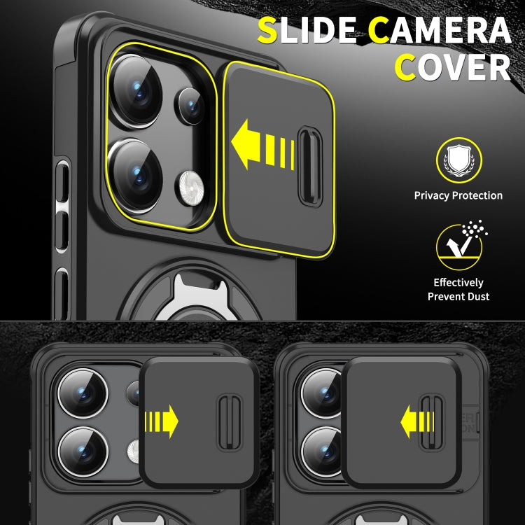 For Redmi Note 13 4G Sliding Camshield Ring Holder Phone Case
