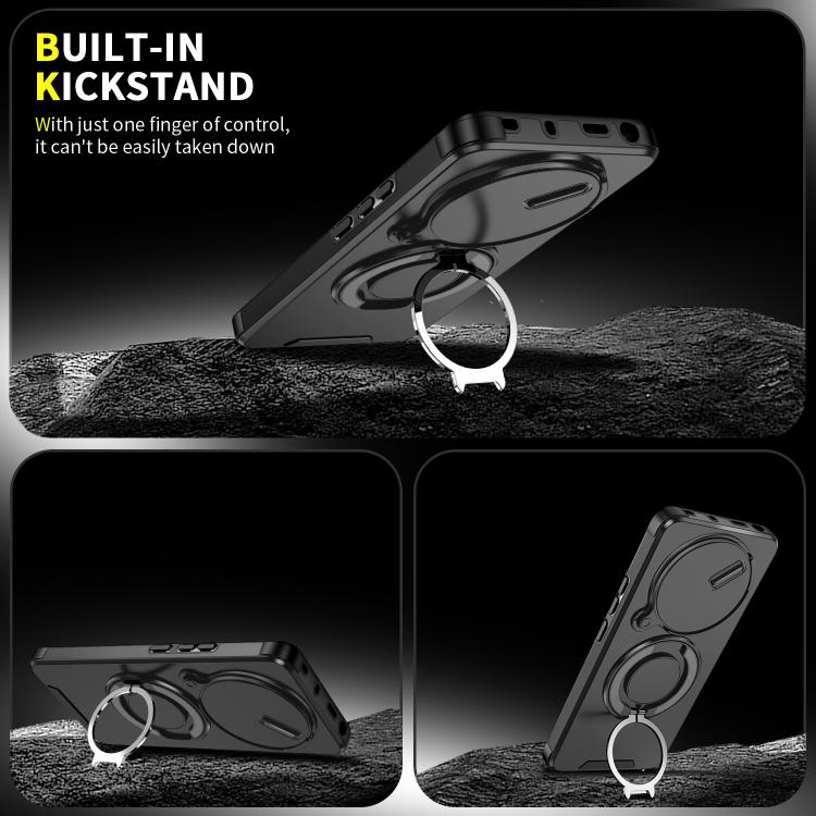 For Redmi Note 14 Pro 5G / 4G Sliding Camshield Ring Holder Phone Case