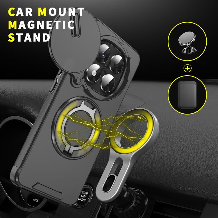 For Redmi Note 14 Pro 5G / 4G Sliding Camshield Ring Holder Phone Case