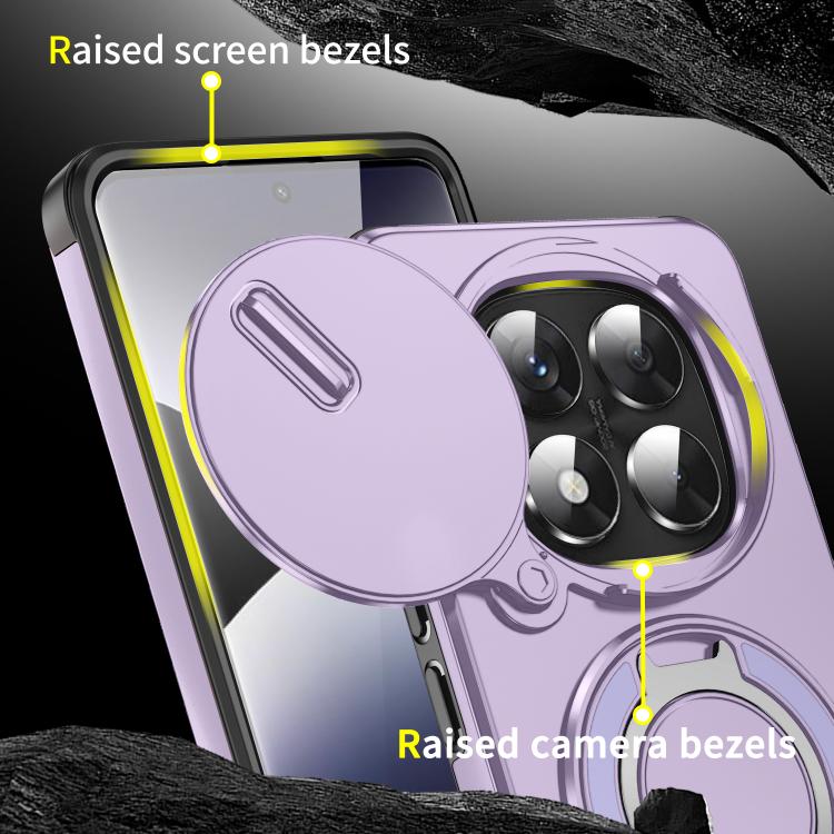 For Redmi Note 14 Pro 5G / 4G Sliding Camshield Ring Holder Phone Case