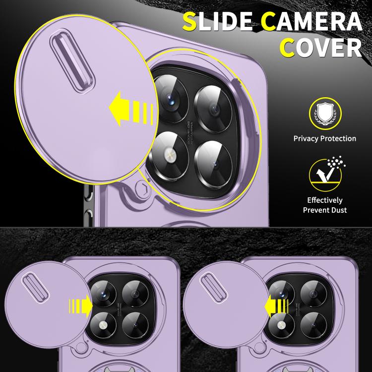 For Redmi Note 14 Pro 5G / 4G Sliding Camshield Ring Holder Phone Case