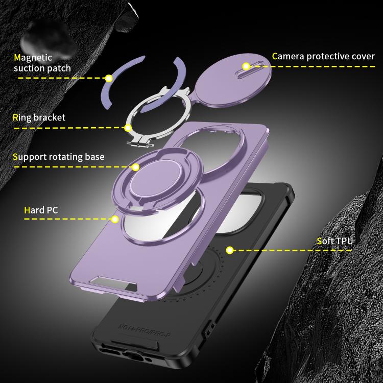 For Redmi Note 14 Pro 5G / 4G Sliding Camshield Ring Holder Phone Case