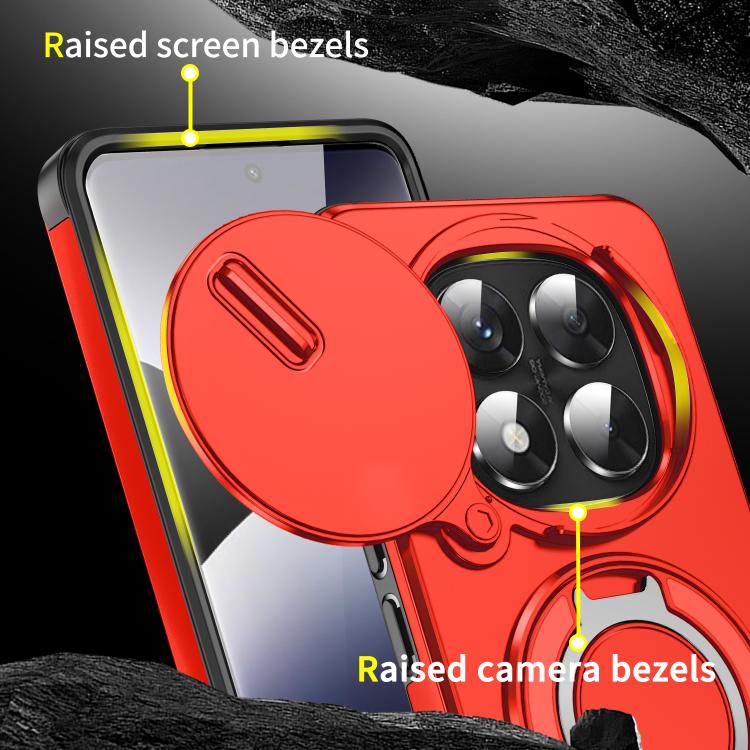For Redmi Note 14 Pro 5G / 4G Sliding Camshield Ring Holder Phone Case