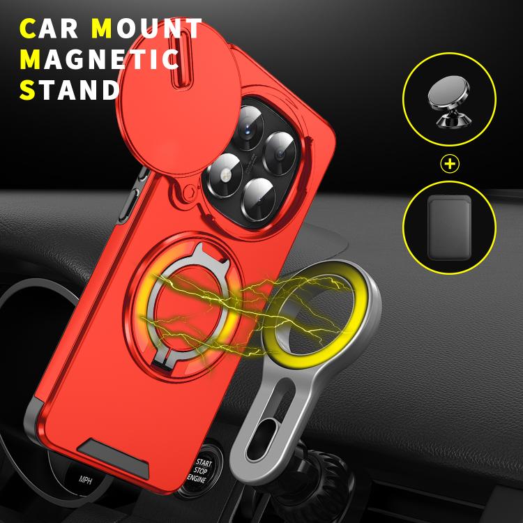 For Redmi Note 14 Pro 5G / 4G Sliding Camshield Ring Holder Phone Case