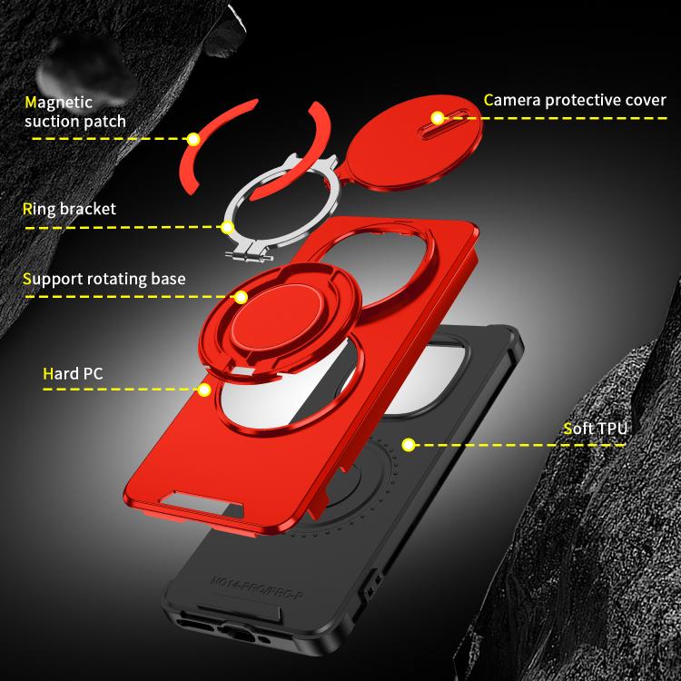 For Redmi Note 14 Pro 5G / 4G Sliding Camshield Ring Holder Phone Case