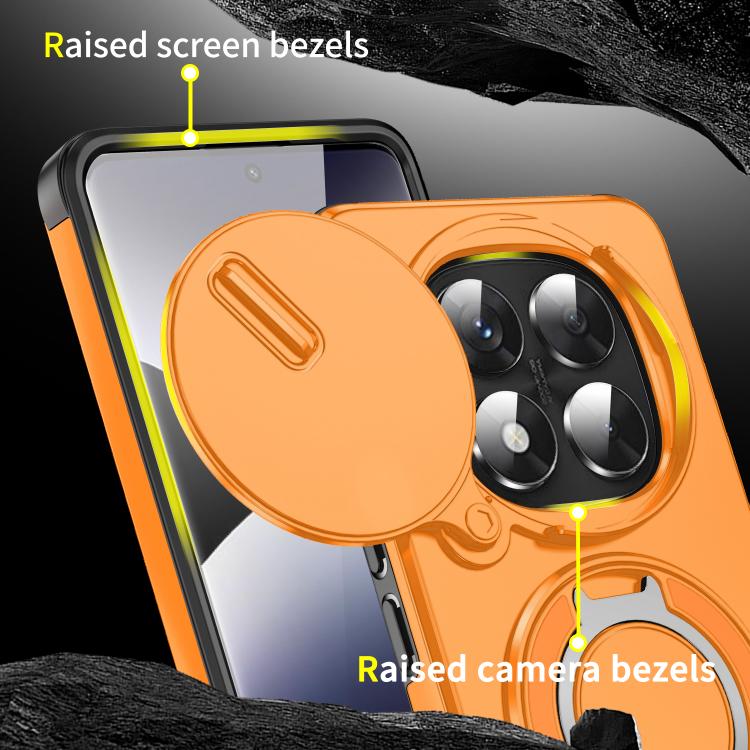 For Redmi Note 14 Pro 5G / 4G Sliding Camshield Ring Holder Phone Case