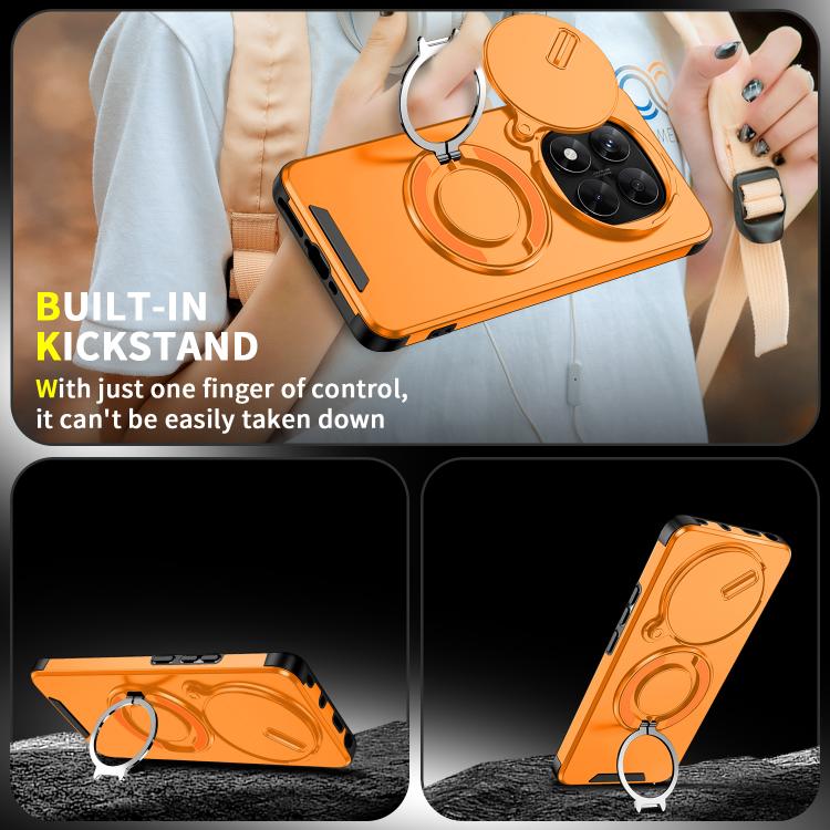 For Redmi Note 14 Pro 5G / 4G Sliding Camshield Ring Holder Phone Case