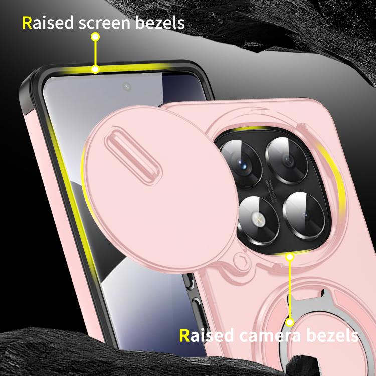 For Redmi Note 14 Pro 5G / 4G Sliding Camshield Ring Holder Phone Case
