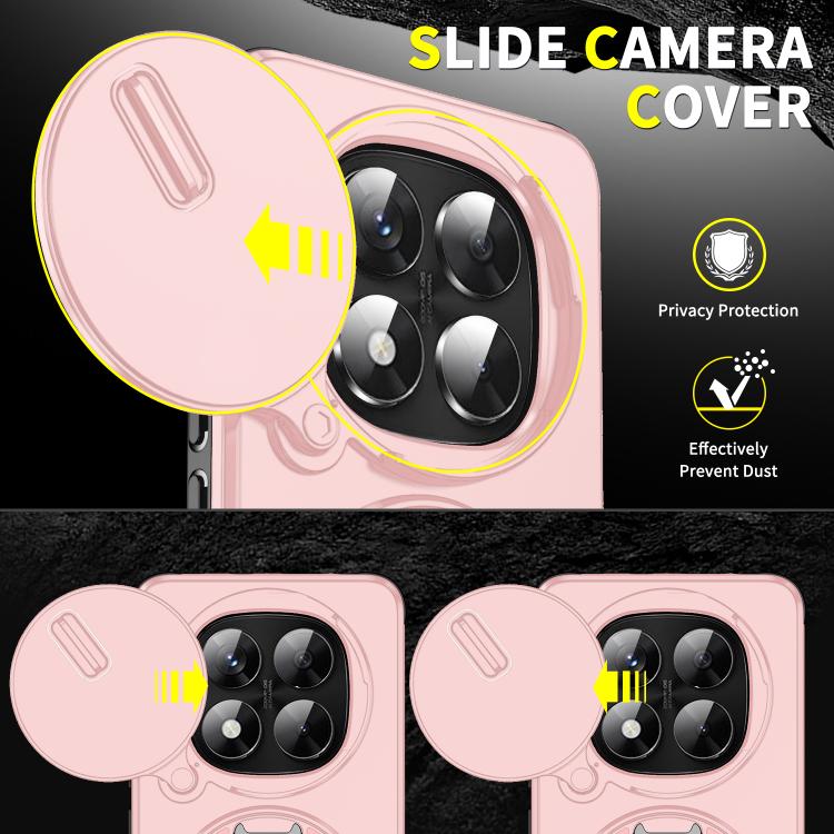 For Redmi Note 14 Pro 5G / 4G Sliding Camshield Ring Holder Phone Case