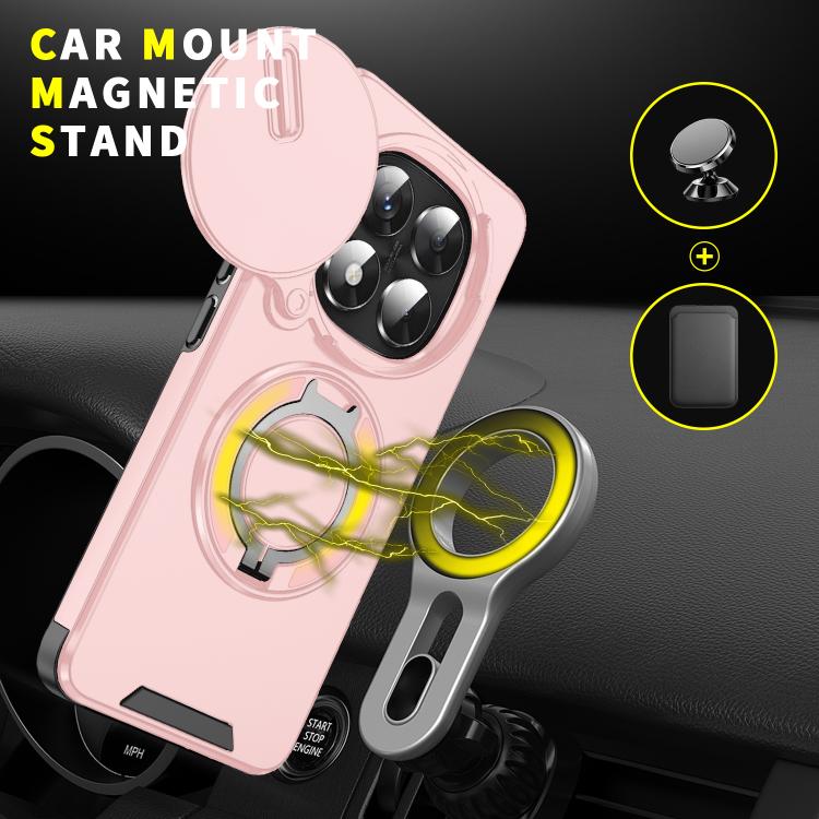 For Redmi Note 14 Pro 5G / 4G Sliding Camshield Ring Holder Phone Case