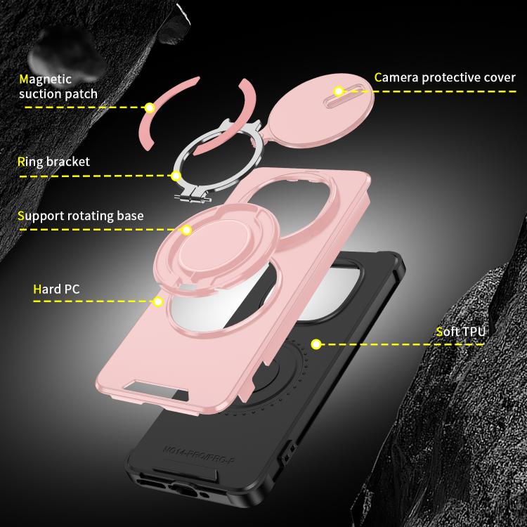 For Redmi Note 14 Pro 5G / 4G Sliding Camshield Ring Holder Phone Case