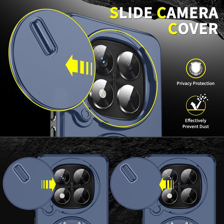 For Redmi Note 14 Pro 5G / 4G Sliding Camshield Ring Holder Phone Case