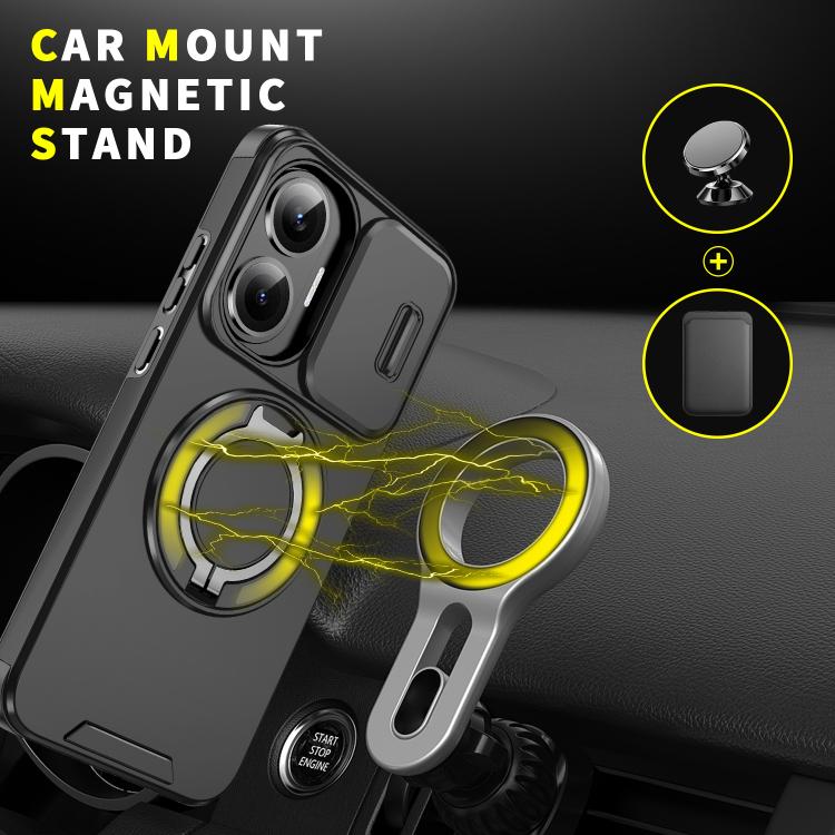 For Redmi Turbo 4 Pro / Poco F7 Sliding Camshield Ring Holder Phone Case