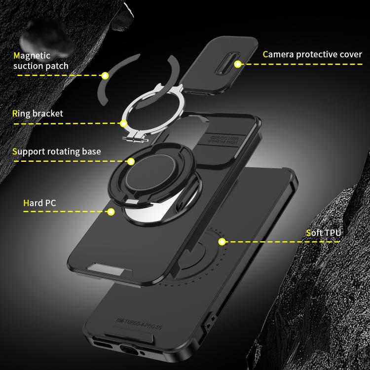 For Redmi Turbo 4 Pro / Poco F7 Sliding Camshield Ring Holder Phone Case