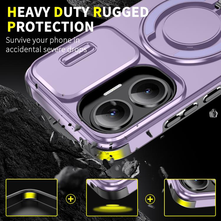 For Redmi Turbo 4 Pro / Poco F7 Sliding Camshield Ring Holder Phone Case