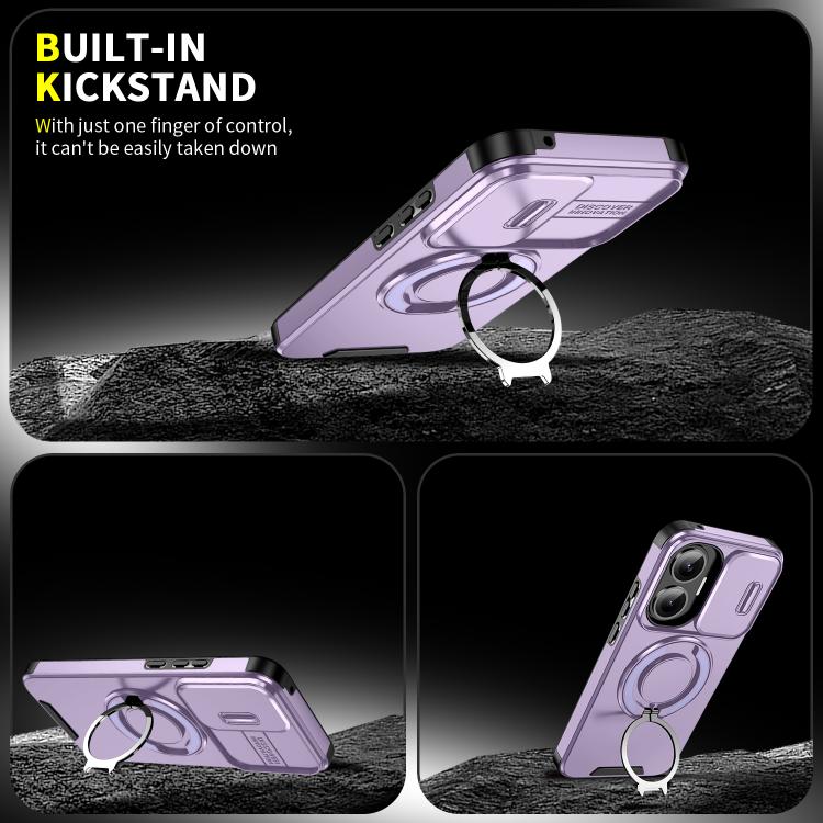 For Redmi Turbo 4 Pro / Poco F7 Sliding Camshield Ring Holder Phone Case