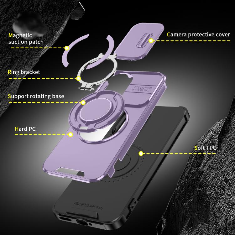 For Redmi Turbo 4 Pro / Poco F7 Sliding Camshield Ring Holder Phone Case