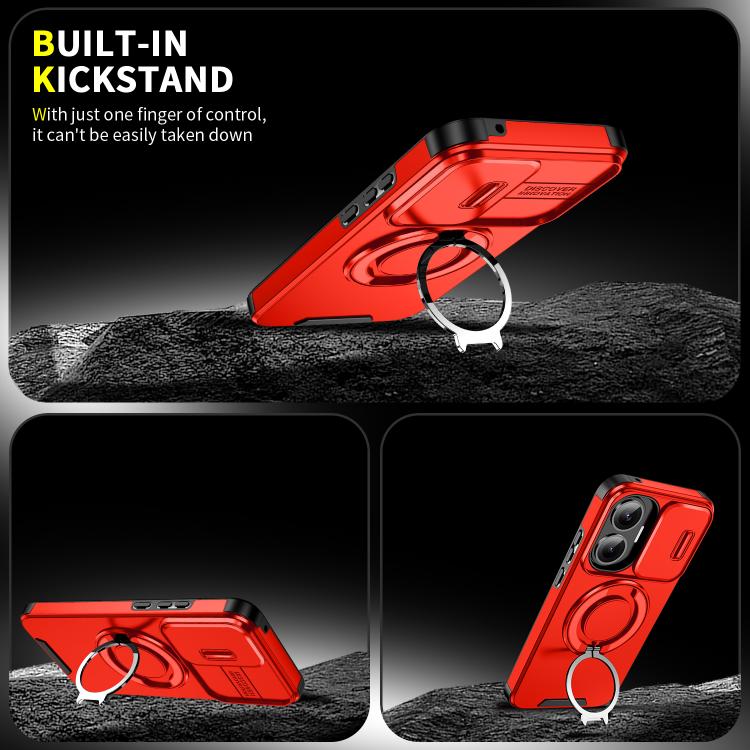 For Redmi Turbo 4 Pro / Poco F7 Sliding Camshield Ring Holder Phone Case