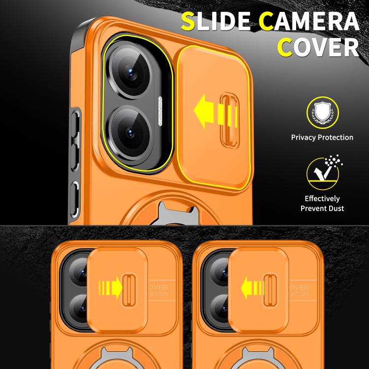 For Redmi Turbo 4 Pro / Poco F7 Sliding Camshield Ring Holder Phone Case