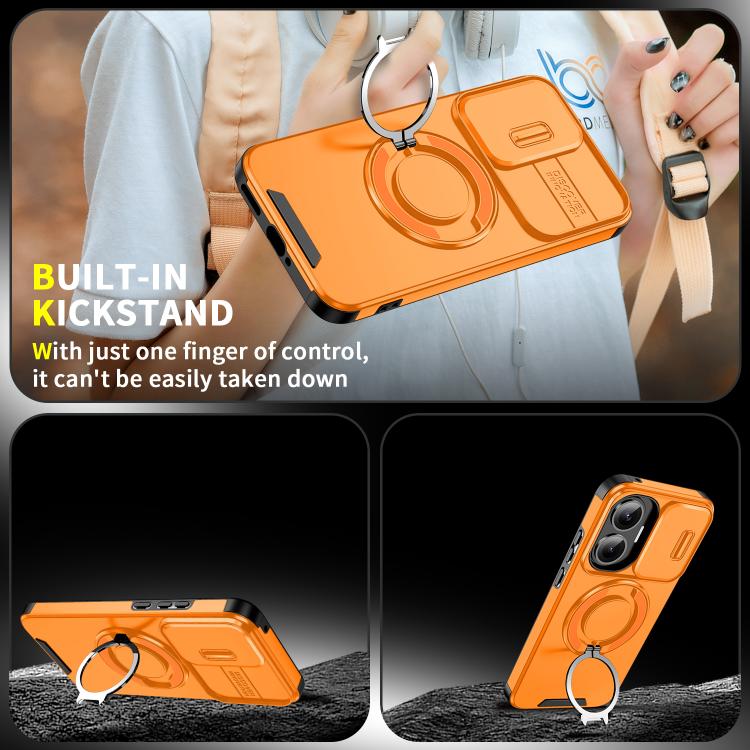 For Redmi Turbo 4 Pro / Poco F7 Sliding Camshield Ring Holder Phone Case
