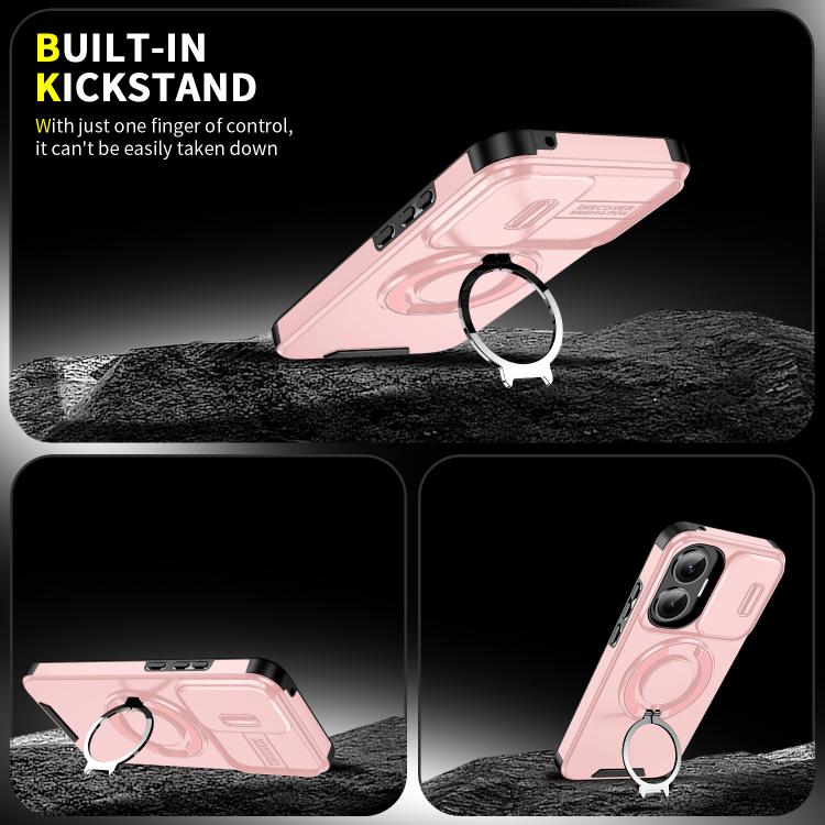 For Redmi Turbo 4 Pro / Poco F7 Sliding Camshield Ring Holder Phone Case