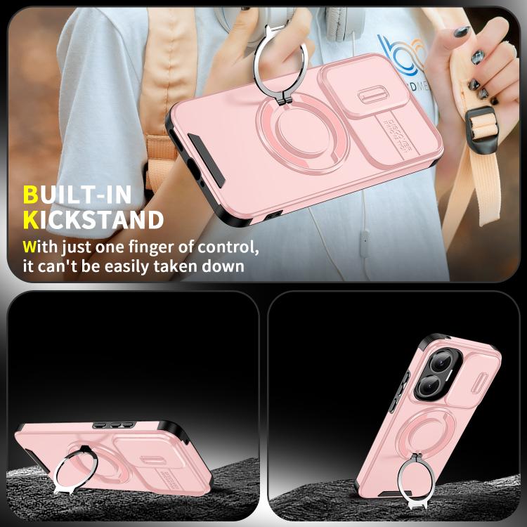 For Redmi Turbo 4 Pro / Poco F7 Sliding Camshield Ring Holder Phone Case