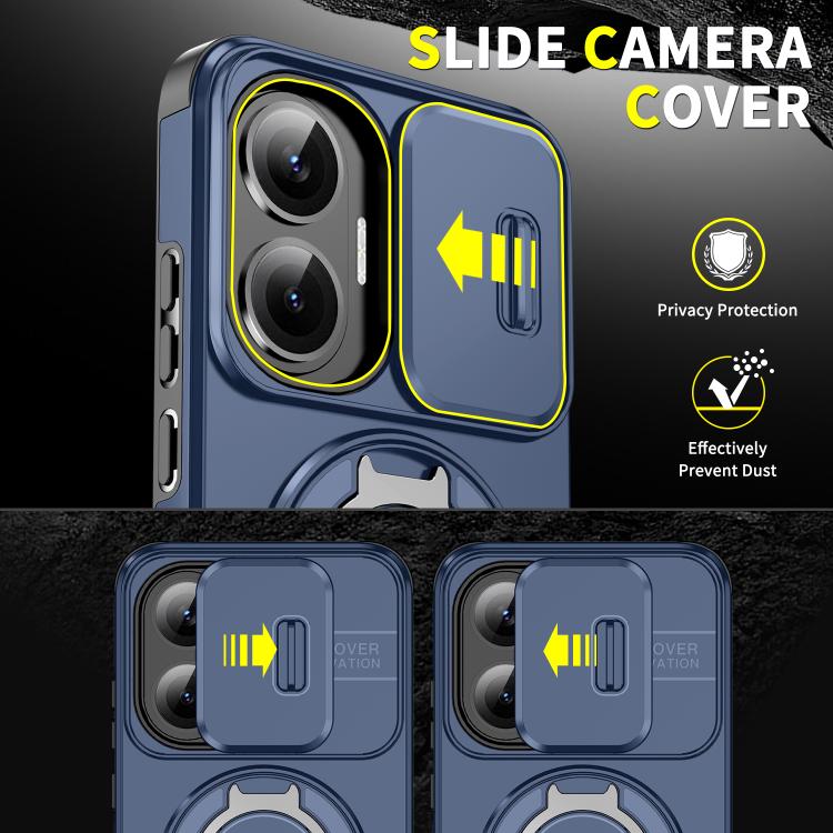 For Redmi Turbo 4 Pro / Poco F7 Sliding Camshield Ring Holder Phone Case