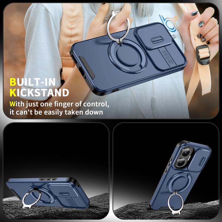 For Redmi Turbo 4 Pro / Poco F7 Sliding Camshield Ring Holder Phone Case