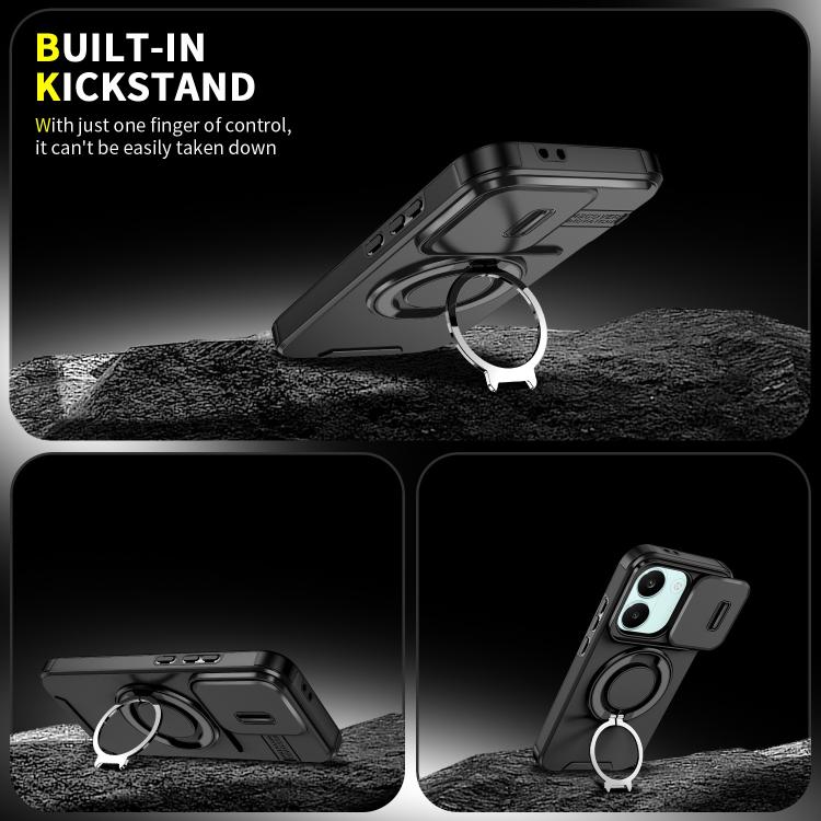 For Redmi Turbo 5 / Poco X8 Pro 5G Sliding Camshield Ring Holder Phone Case
