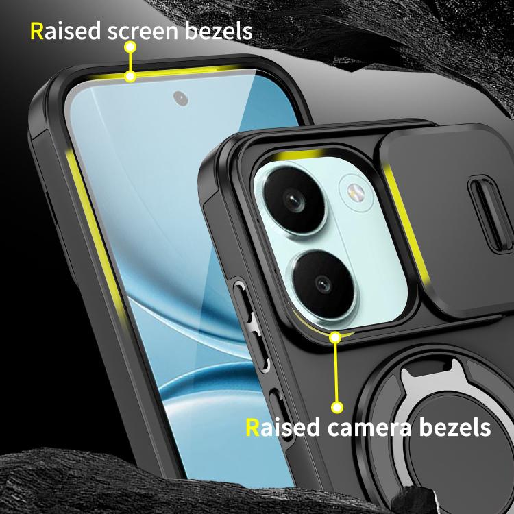 For Redmi Turbo 5 / Poco X8 Pro 5G Sliding Camshield Ring Holder Phone Case
