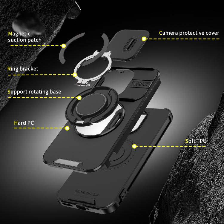 For Redmi Turbo 5 / Poco X8 Pro 5G Sliding Camshield Ring Holder Phone Case