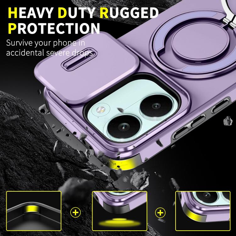 For Redmi Turbo 5 / Poco X8 Pro 5G Sliding Camshield Ring Holder Phone Case