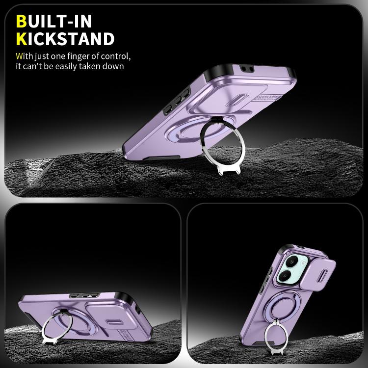 For Redmi Turbo 5 / Poco X8 Pro 5G Sliding Camshield Ring Holder Phone Case