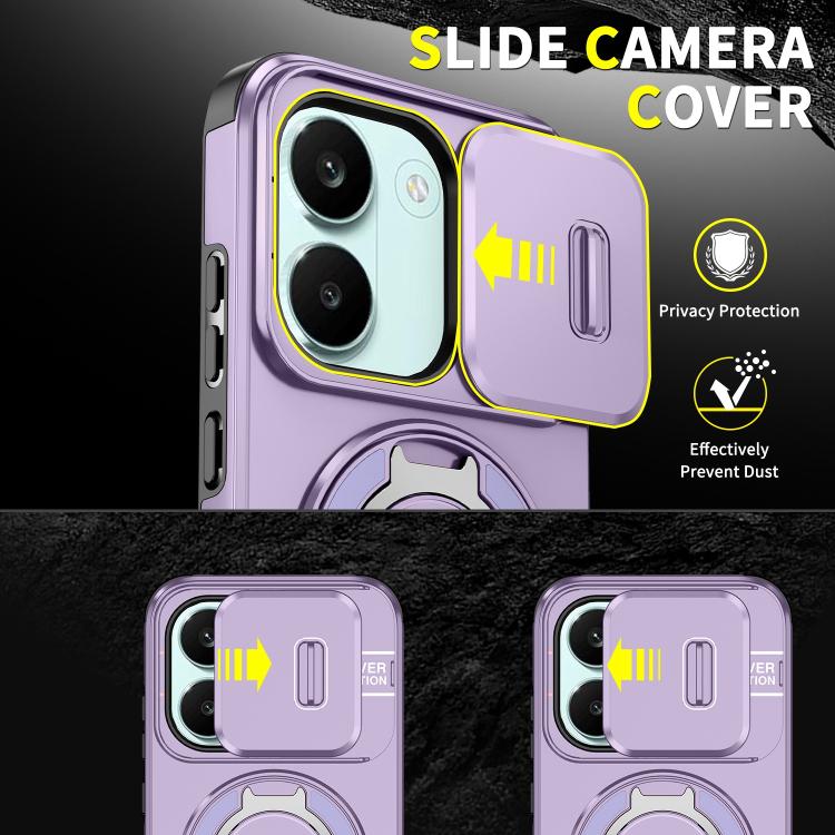For Redmi Turbo 5 / Poco X8 Pro 5G Sliding Camshield Ring Holder Phone Case