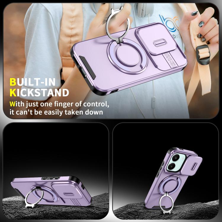 For Redmi Turbo 5 / Poco X8 Pro 5G Sliding Camshield Ring Holder Phone Case