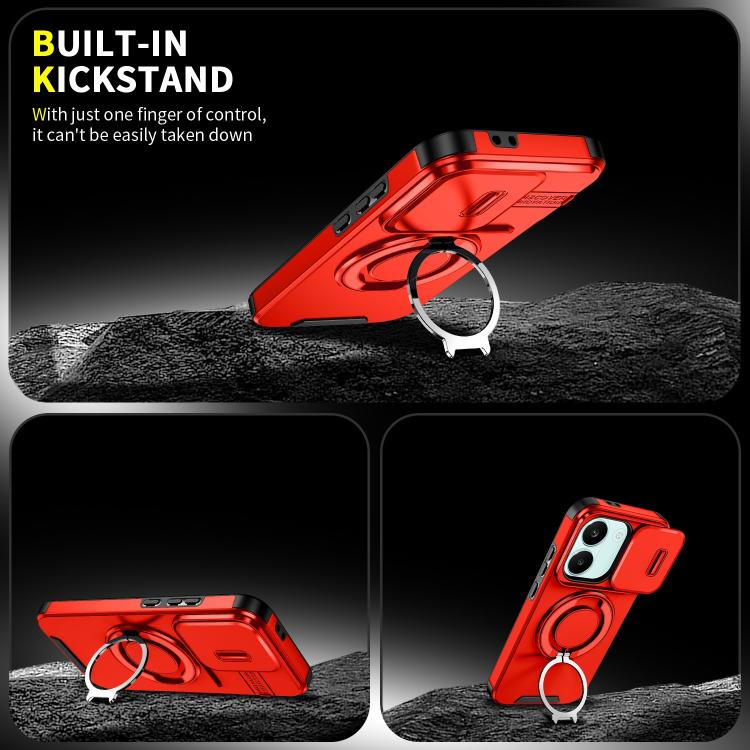 For Redmi Turbo 5 / Poco X8 Pro 5G Sliding Camshield Ring Holder Phone Case