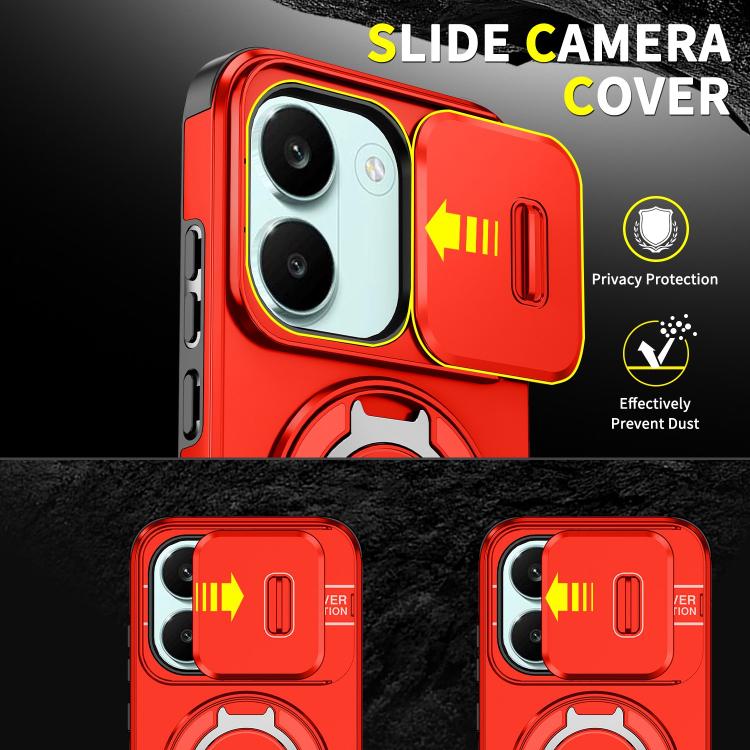 For Redmi Turbo 5 / Poco X8 Pro 5G Sliding Camshield Ring Holder Phone Case