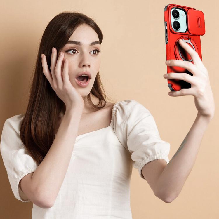 For Redmi Turbo 5 / Poco X8 Pro 5G Sliding Camshield Ring Holder Phone Case