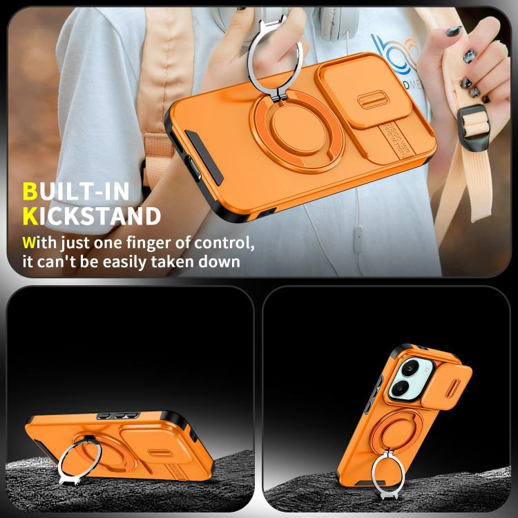For Redmi Turbo 5 / Poco X8 Pro 5G Sliding Camshield Ring Holder Phone Case