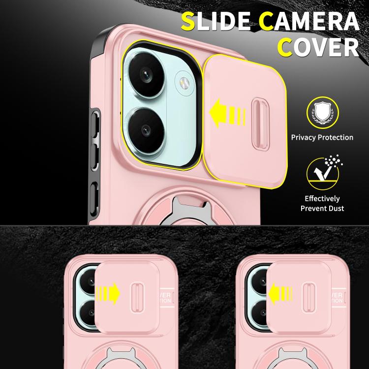For Redmi Turbo 5 / Poco X8 Pro 5G Sliding Camshield Ring Holder Phone Case