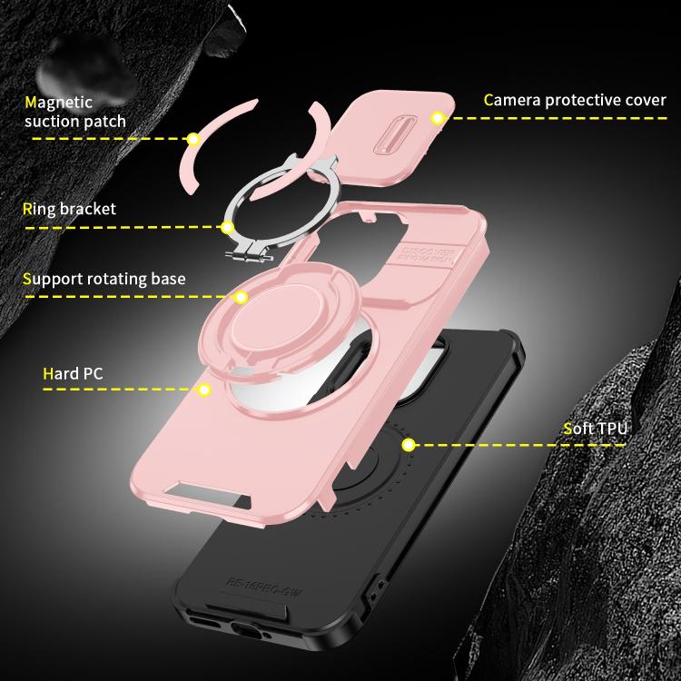 For Redmi Turbo 5 / Poco X8 Pro 5G Sliding Camshield Ring Holder Phone Case