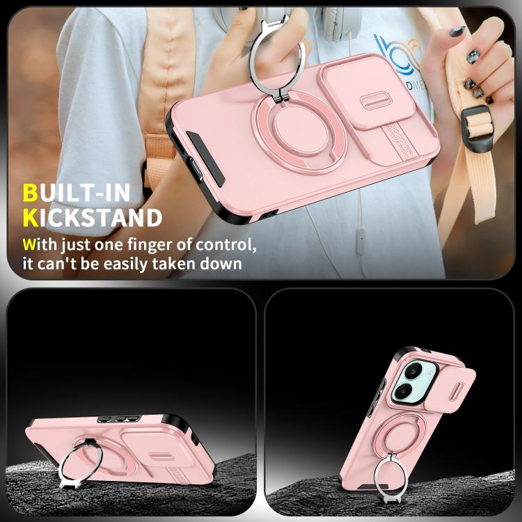For Redmi Turbo 5 / Poco X8 Pro 5G Sliding Camshield Ring Holder Phone Case